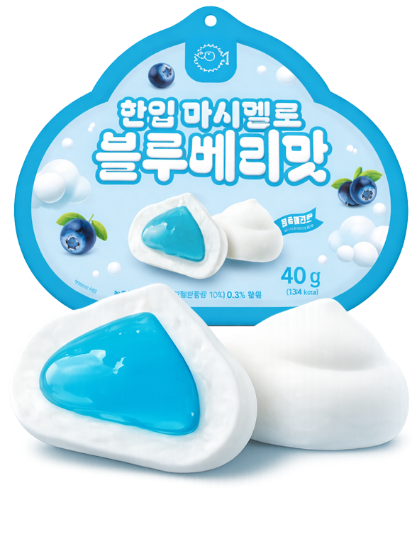 Chuches Mochi Marshmallow Rellenas de Arándano 40g.