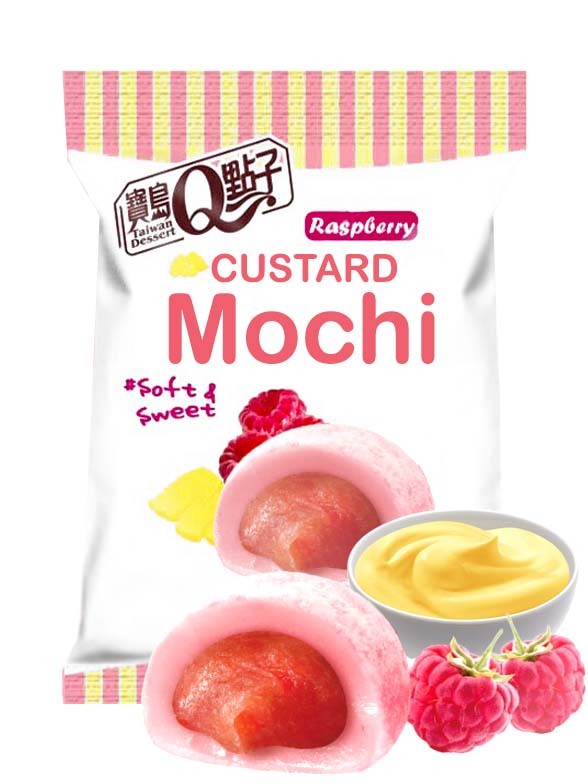 Mochis Daifuku de Crema Pastelera a la Frambuesa | Bag 110 grs