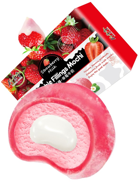 Mochis de Fresa | Doble Relleno Fresa y Leche | Farm House 180g.