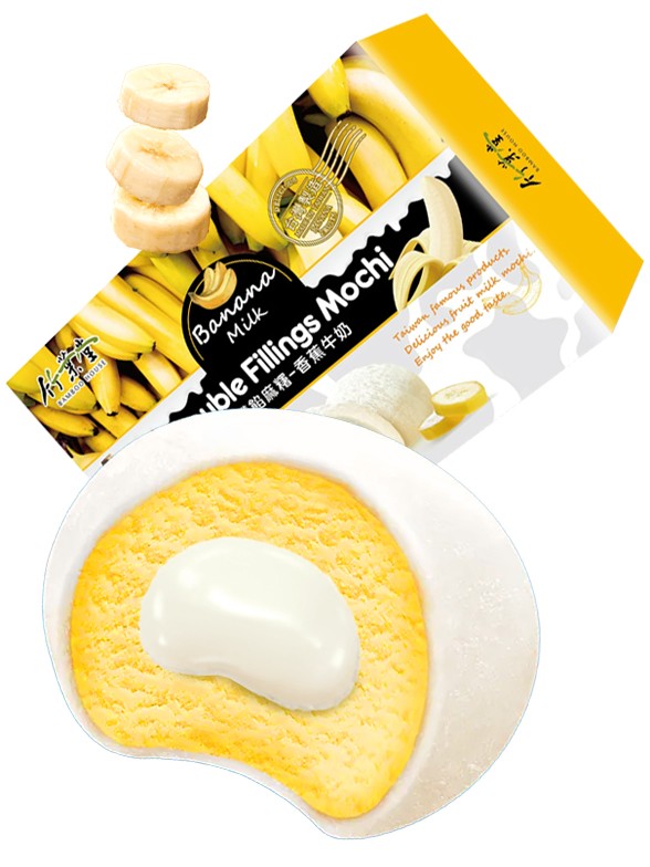 Mochis Doble Relleno de Banana | Farm House 180 grs.