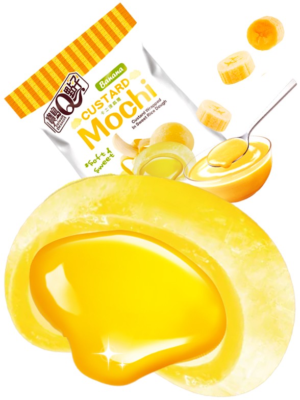 Mochis Daifuku de Crema Pastelera de Banana | Bag 110g