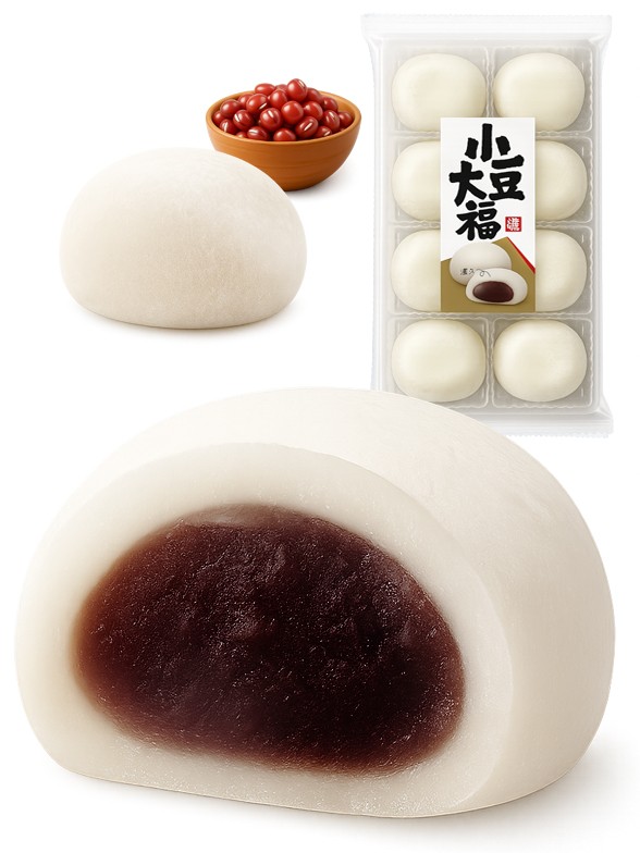 Pack Mochis Japoneses rellenos Daifuku de Crema de Azuki 200g.