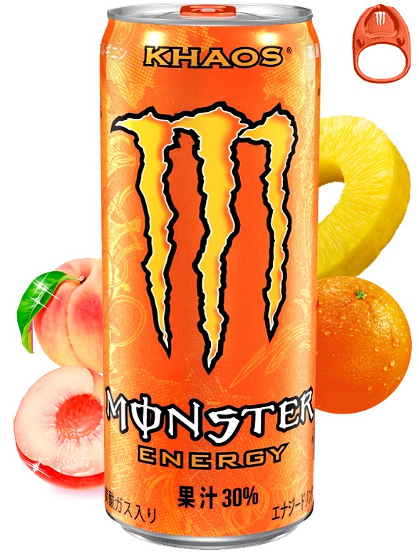 Bebida Energética Monster Energy Japonesa | Anilla Naranja | Juice Khaos 355 ml.