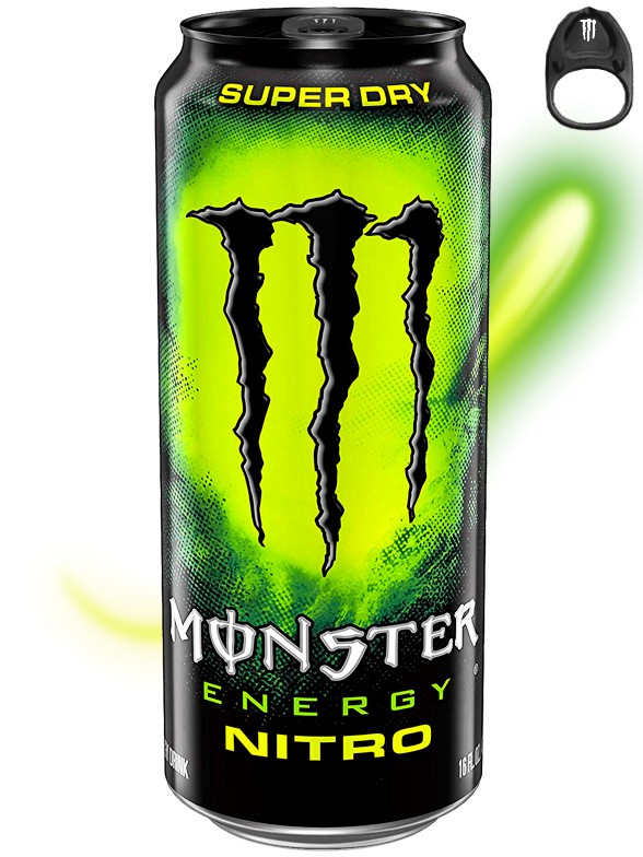 Bebida Energética Monster Nitro | Anilla Negra | 500 ml.