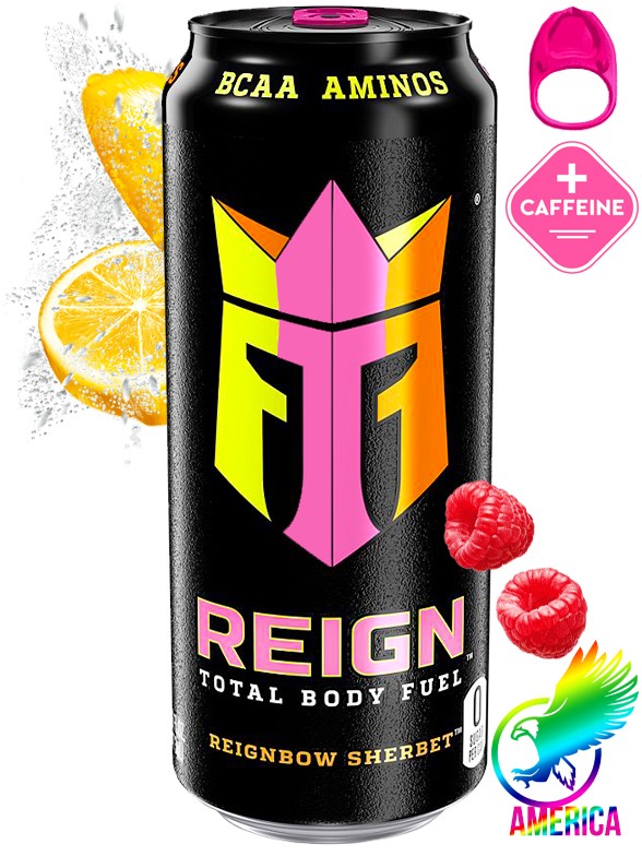 Bebida Energética Reign Reignbow Sherbet CoQ10 | USA 473 ml.