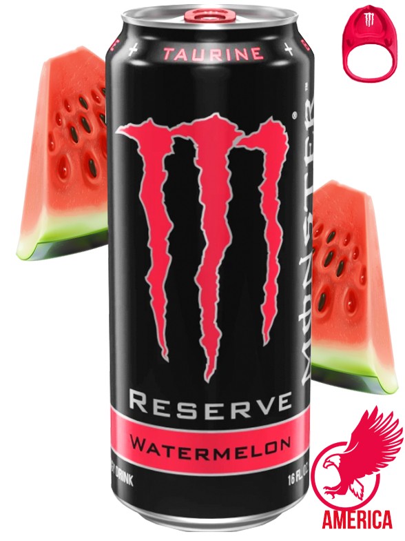 Bebida Energética Monster Reserve Watermelon | Anilla Roja | USA 473 ml.
