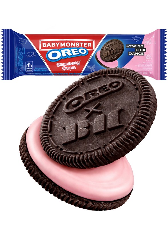 Oreo rellenas de Crema de Fresa | Colabo. BabyMonster 110g.