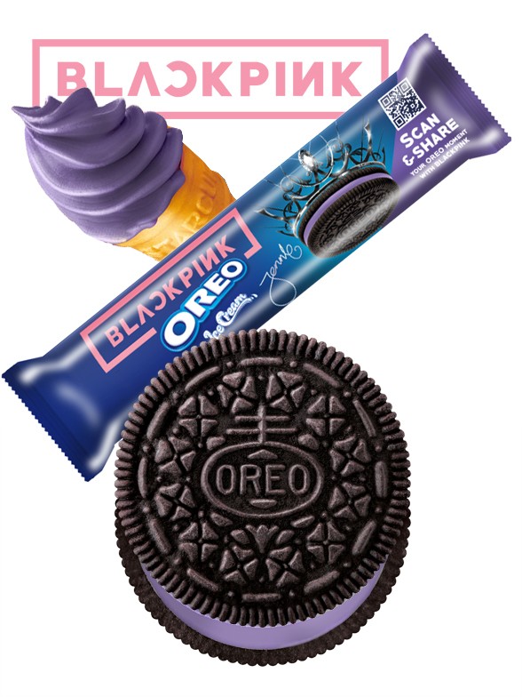 Oreo Crema de Helado de Arándanos | Edición Blackpink Signature 119 grs.