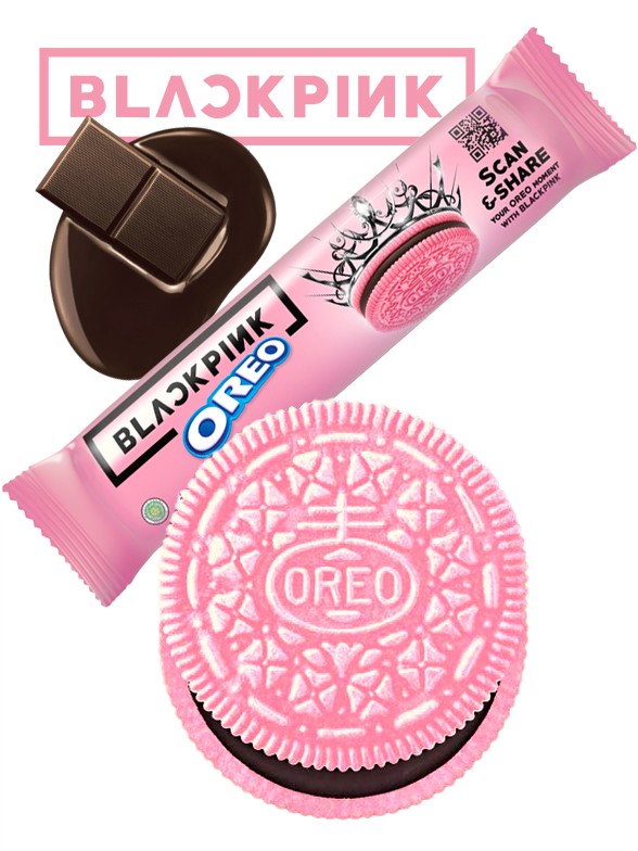Galletas Oreo Rosa con Chocolate Negro | Edición Signature BlackPink 123 grs.