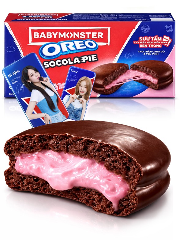 Pastelitos Oreo de Fresa y Cacao | Colabo. BabyMonster | con Photocards | BIG