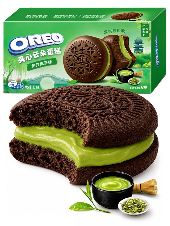 Oreo Cloud Cake de Matcha Longjing | Edición Especial 132 g