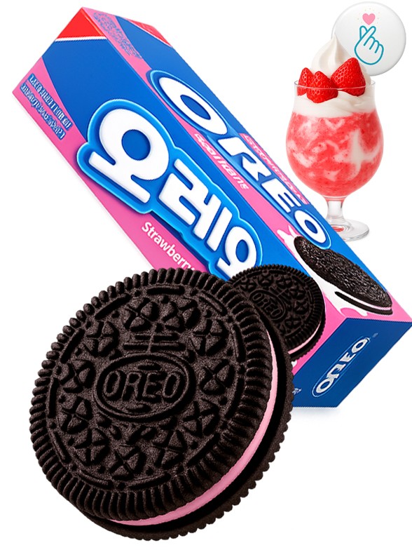 Oreo Coreanas de Fresa 100g.