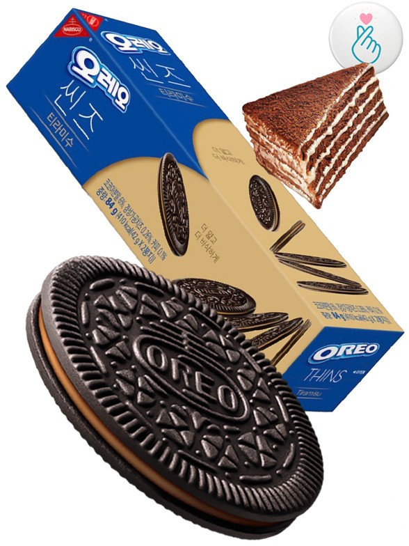 Oreo Coreanas Thin de Crema de Tiramisú 84g.