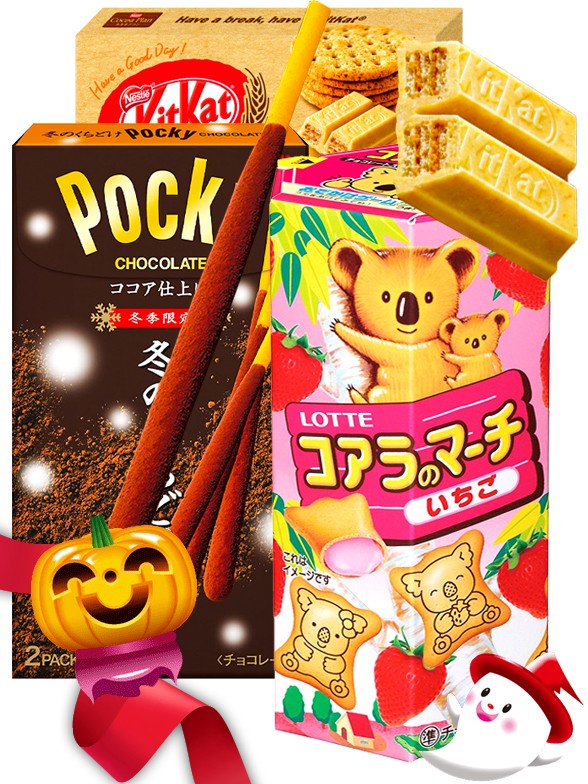TRIO Kit Kat Cookie & Pocky Koara Line | Waiting Halloween
