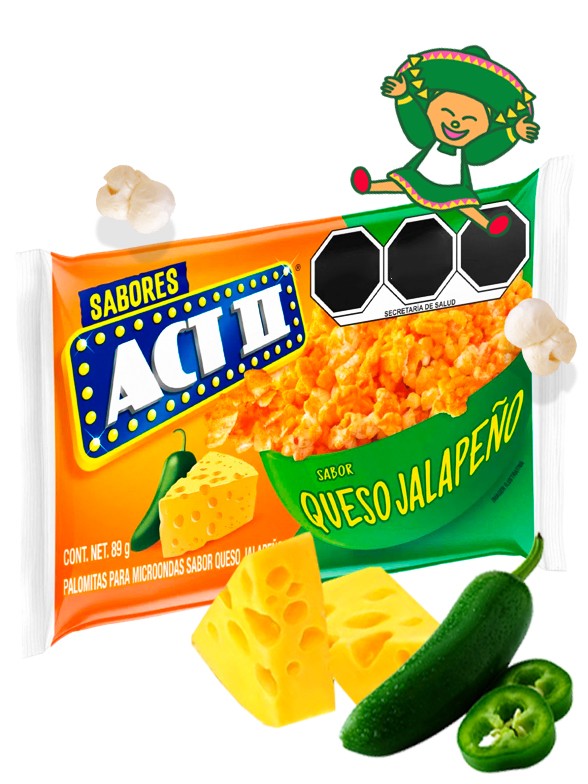 Palomitas Para Microondas Sabor Queso Jalapeño 89 grs.