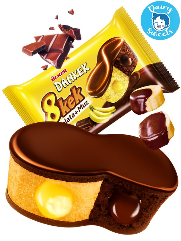Doble Cupcake de Choco Banana y Dobles Cremas | Dairy Sweets 55g.