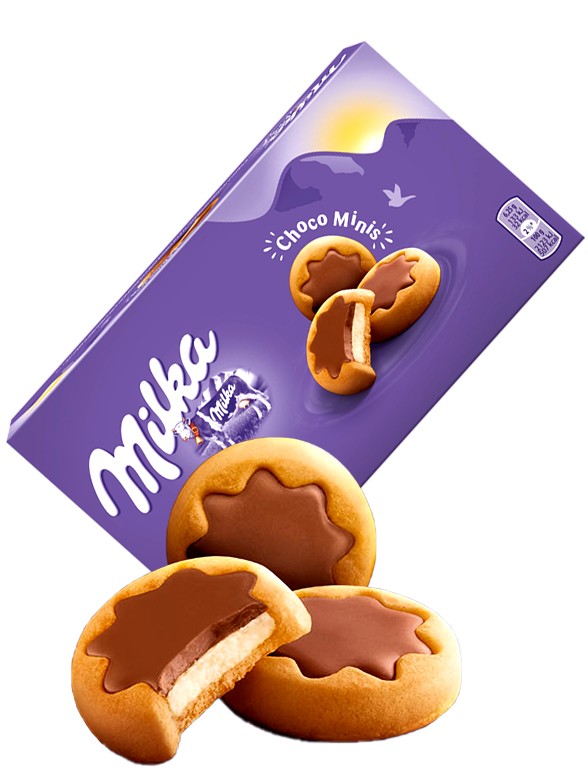 Mini Cookies con Leche y Chocolate Milka 150 grs.