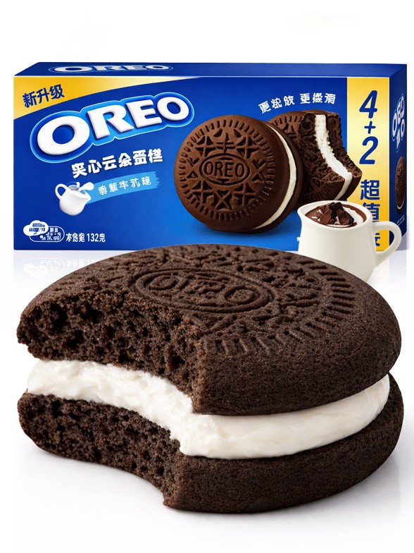 Pastelitos Oreo Cloud Cake de Nata y Vainilla 132g.