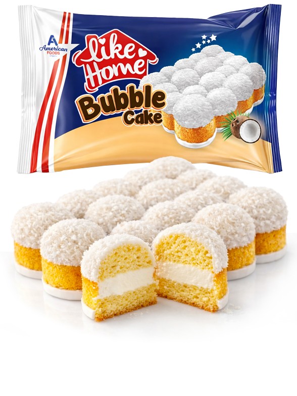 Pastelito Bubble Cake con Crema y Coco | Like Home 40g.