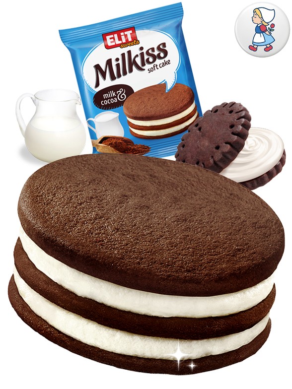 Pastelito Milkiss de Cookie Cacao y Nata | Dairy Sweets 42g.