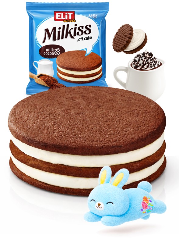 Pastelito Milkiss de Cookie Cacao y Nata | Dulce Pascua 42g.
