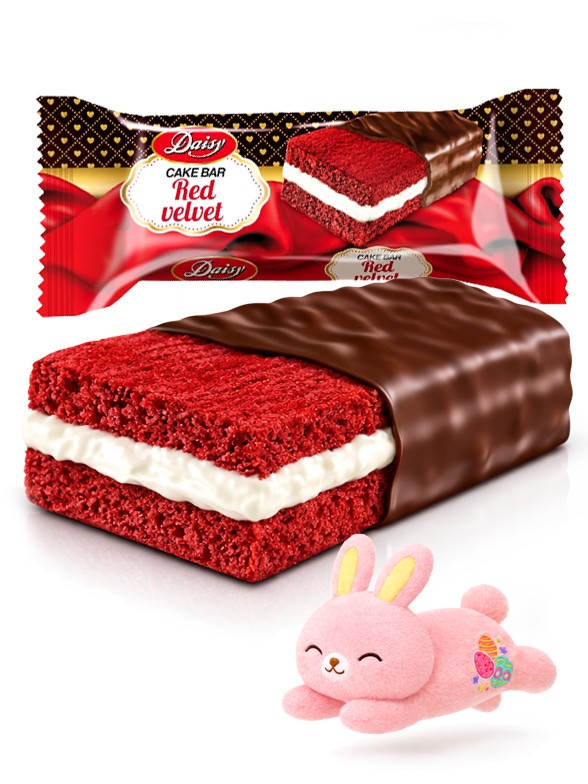 Pastelito Daisy Red Velvet y Chocolate | Dulce Pascua  50g.