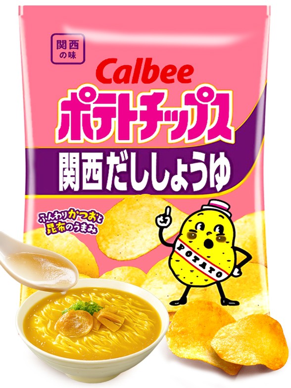 Patatas Calbee Gourmet con Sopa Kansai Dashi 58g.