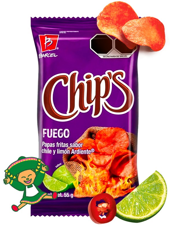 Patatas Chips Sabor Chile y Limón Ardiente | PURO MÉXICO!! 50 grs.