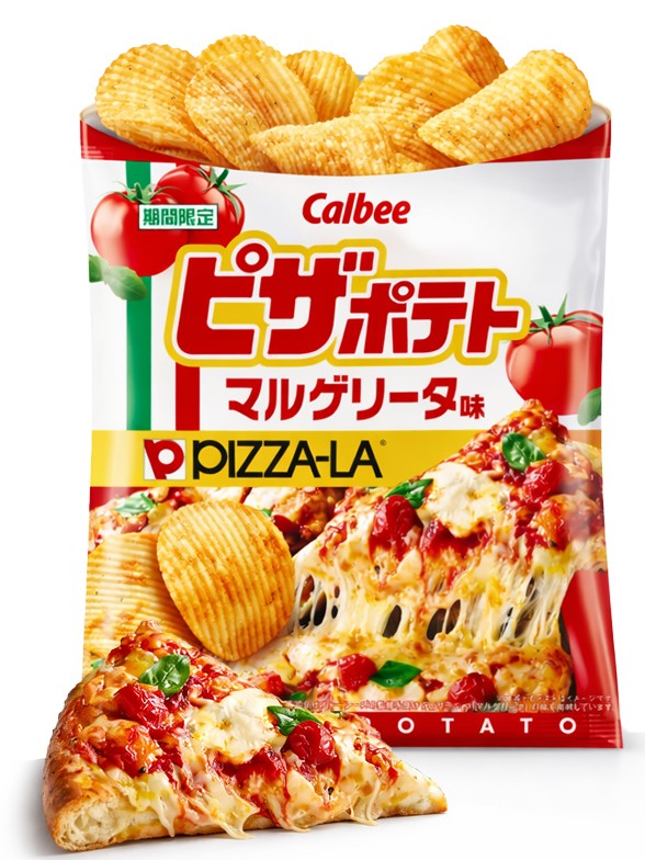 Patatas Calbee Pizza Margarita con Queso Fundido 55g.