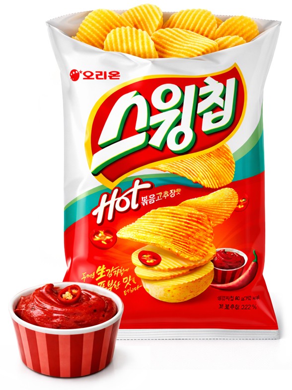 Chips Onduladas Coreanas Sabor Salsa Gochujang 60g.