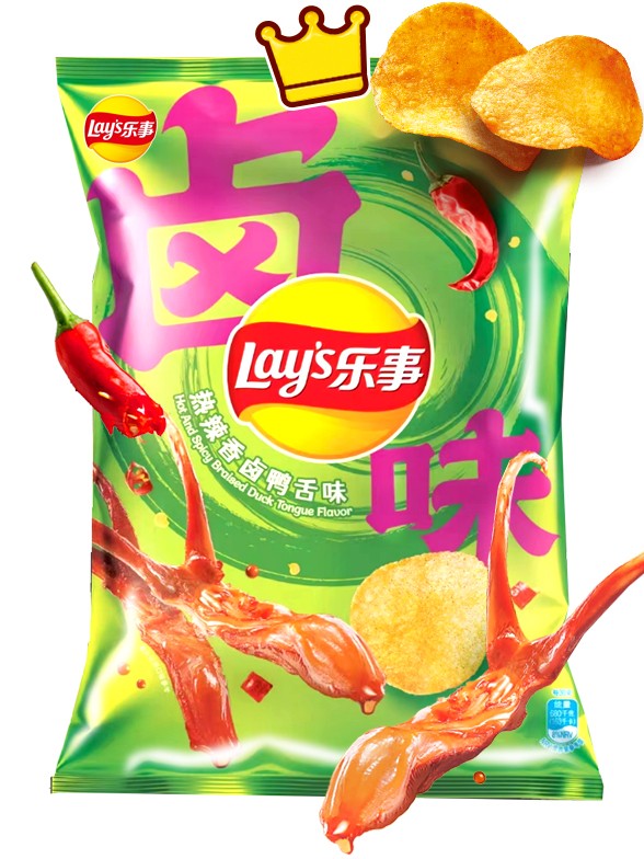 Patatas Lays China | Lengua de Pato Picantes Parrilla 70 grs.