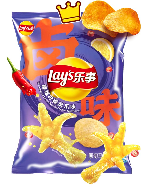 Patatas Lays China | Patas de Pollo con Limón 70 grs.