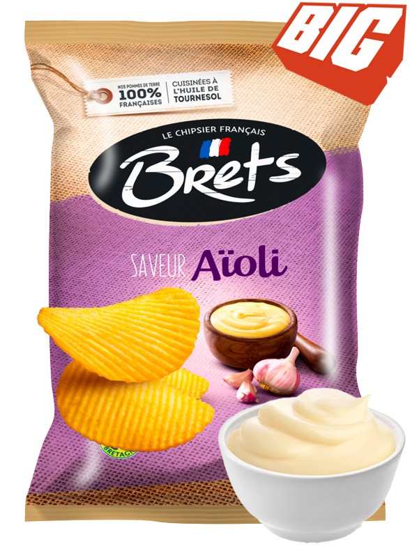 Patatas Fritas Onduladas Sabor Alioli | Brets Gourmet 125 grs.