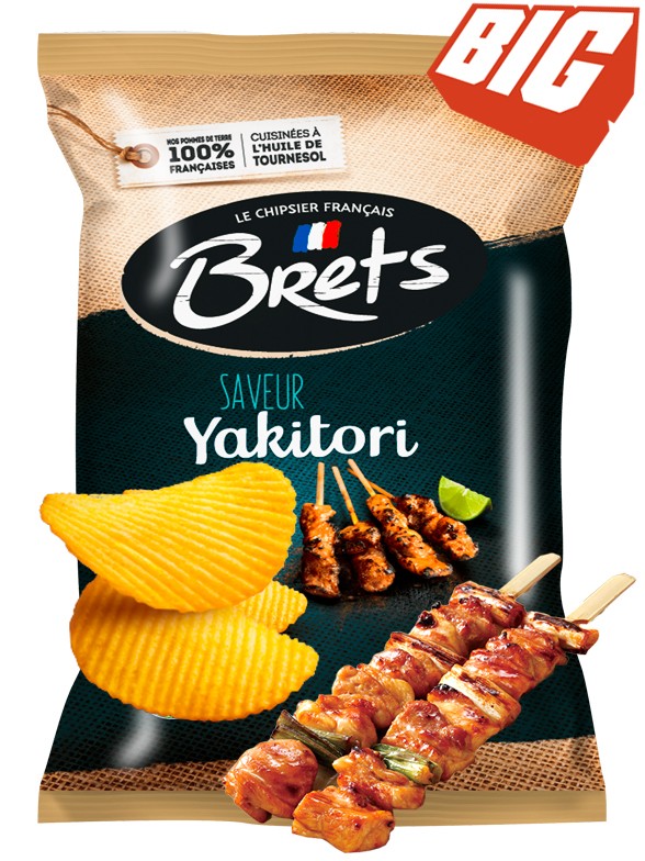 Patatas Fritas Onduladas Sabor Yakitori | Brets Gourmet 125 grs.