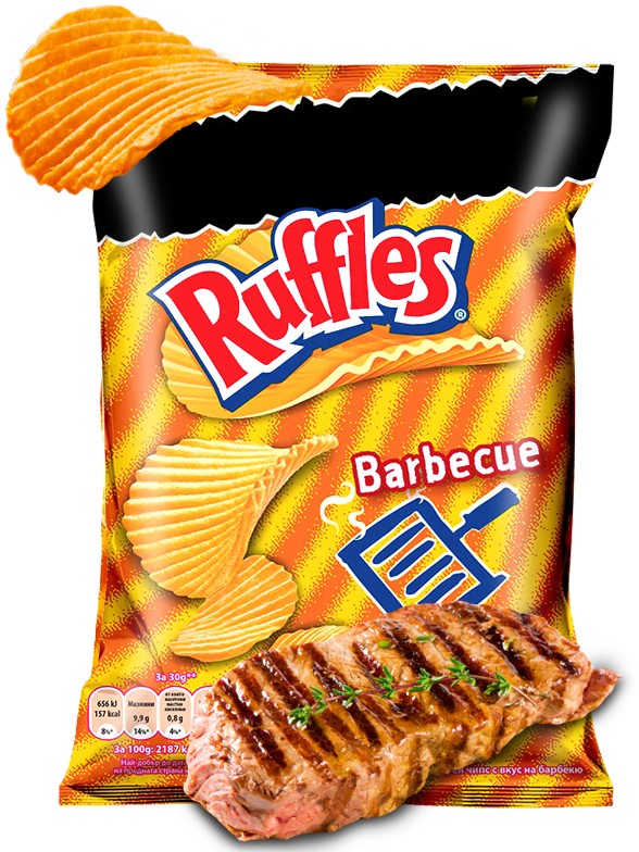 Patatas Fritas Ruffles sabor Barbacoa 23 grs. | OFERTA!!