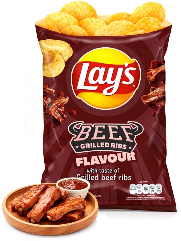 Patatas Lays Sabor a Costillas Asadas 125g.