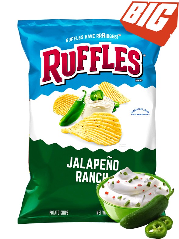 Patatas Ruffles Sabor Salsa Ranchera con Jalapeños 184 grs.