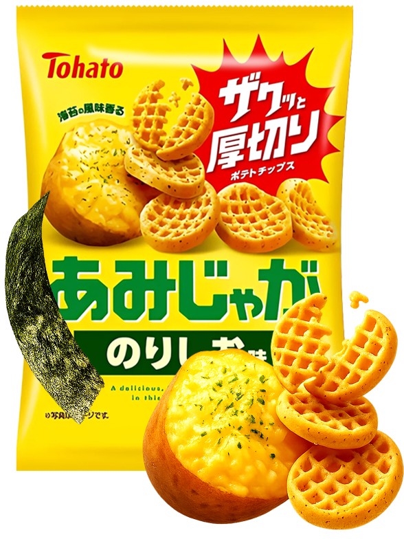 Patatas Fritas Gaufrette con Alga Nori | Tohato 55g.