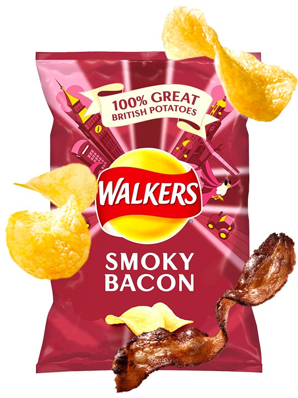 Patatas Fritas Walkers Lays Sabor Bacon Ahumado Nueva Receta 32 grs