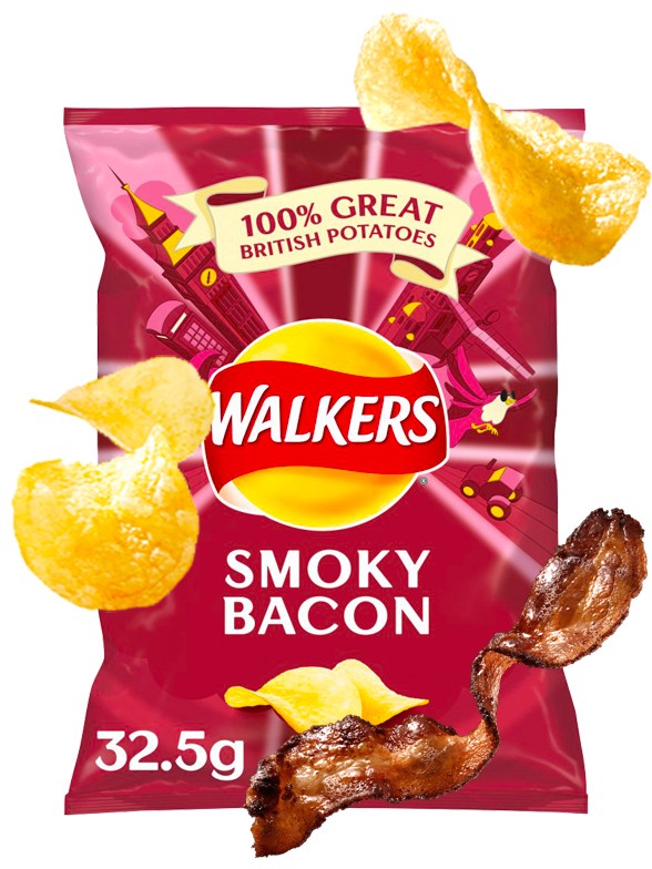 Patatas Fritas Walkers Lays Sabor Bacon Ahumado Nueva Receta 32 grs