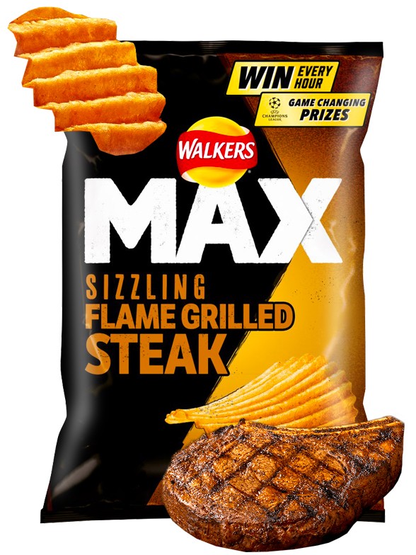 Patatas Fritas Onduladas Walkers Lays Sabor Carne a la Brasa 50 grs