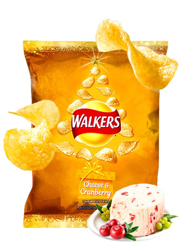 Patatas Fritas Walkers Lays Sabor Queso con Arándanos Rojos Edición