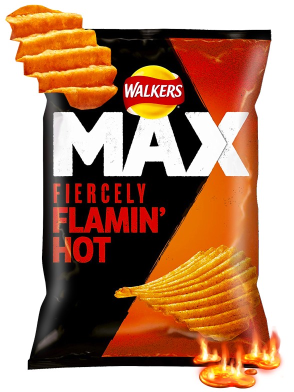Patatas Fritas Onduladas Walkers Lays Salsa Flamin HOT 50 grs.