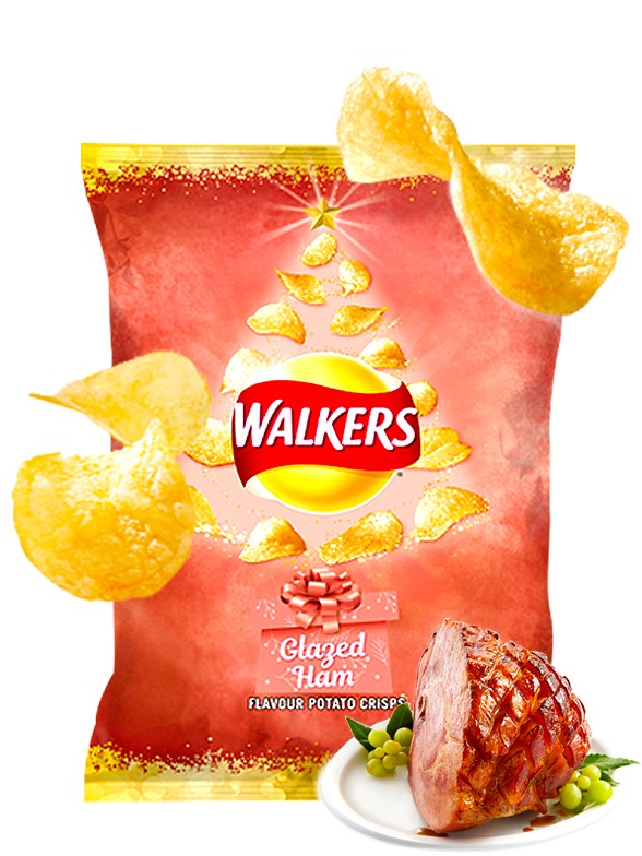 Patatas Fritas Walkers Lays Sabor Jamón Glaseado Edición Navideña 25