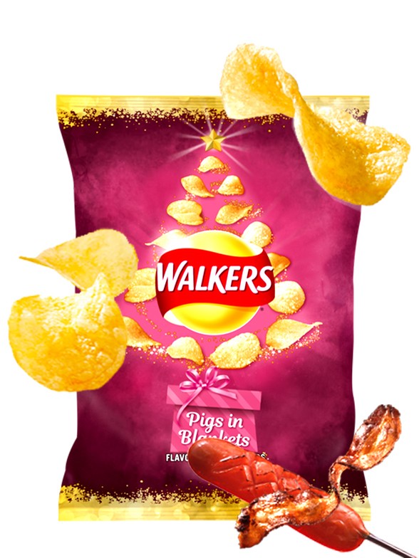 Patatas Fritas Walkers Lays Sabor Salchicha Bacon Edición Navideña 25