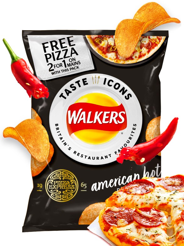 Patatas Fritas Walkers Lays Sabor American Hot Pizza 32,5 grs.