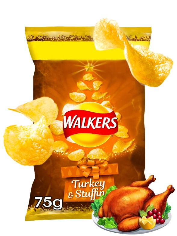 Patatas Fritas Walkers Lays Sabor Pavo Relleno Edición Navideña Big