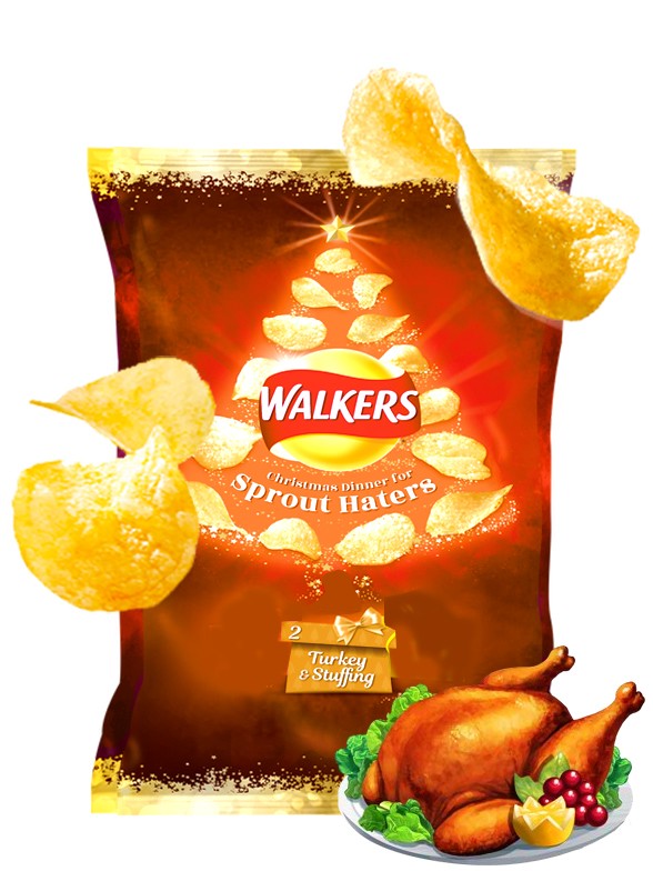 Patatas Fritas Walkers Lays Sabor Pavo Relleno Edición Navideña 25
