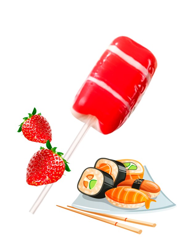 Piruleta Caramelo sabor Fresa | Maguro Sushi