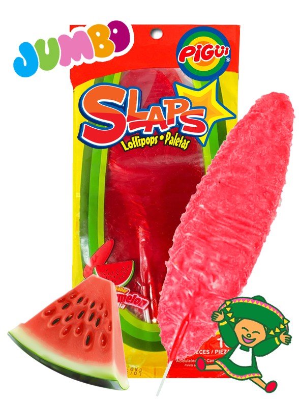 Piruletas Slaps Watermelon | Pigüi | PURO MEXICO!! 100 grs.